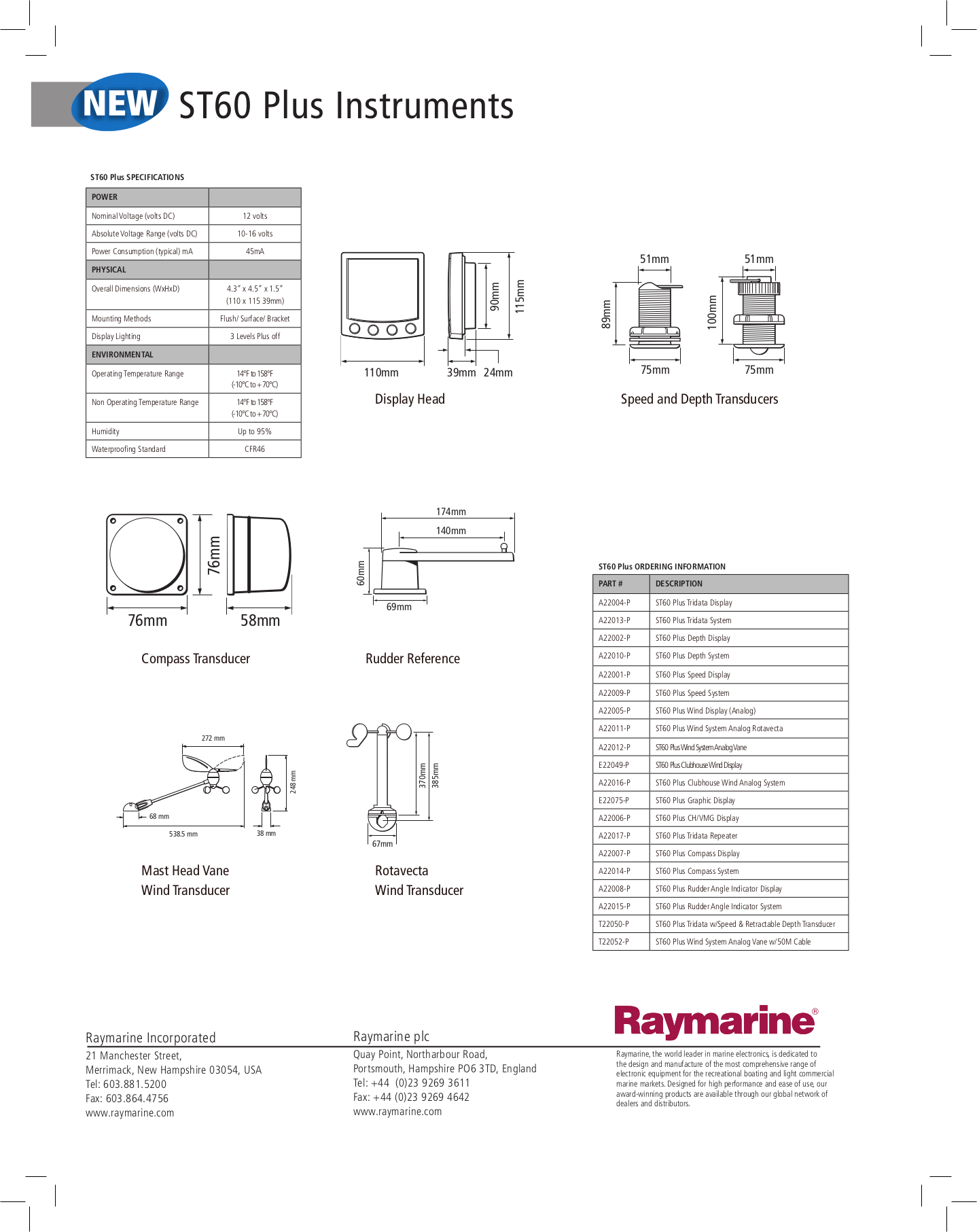 PDF manual for Raymarine Other ST60 Autopilot System
